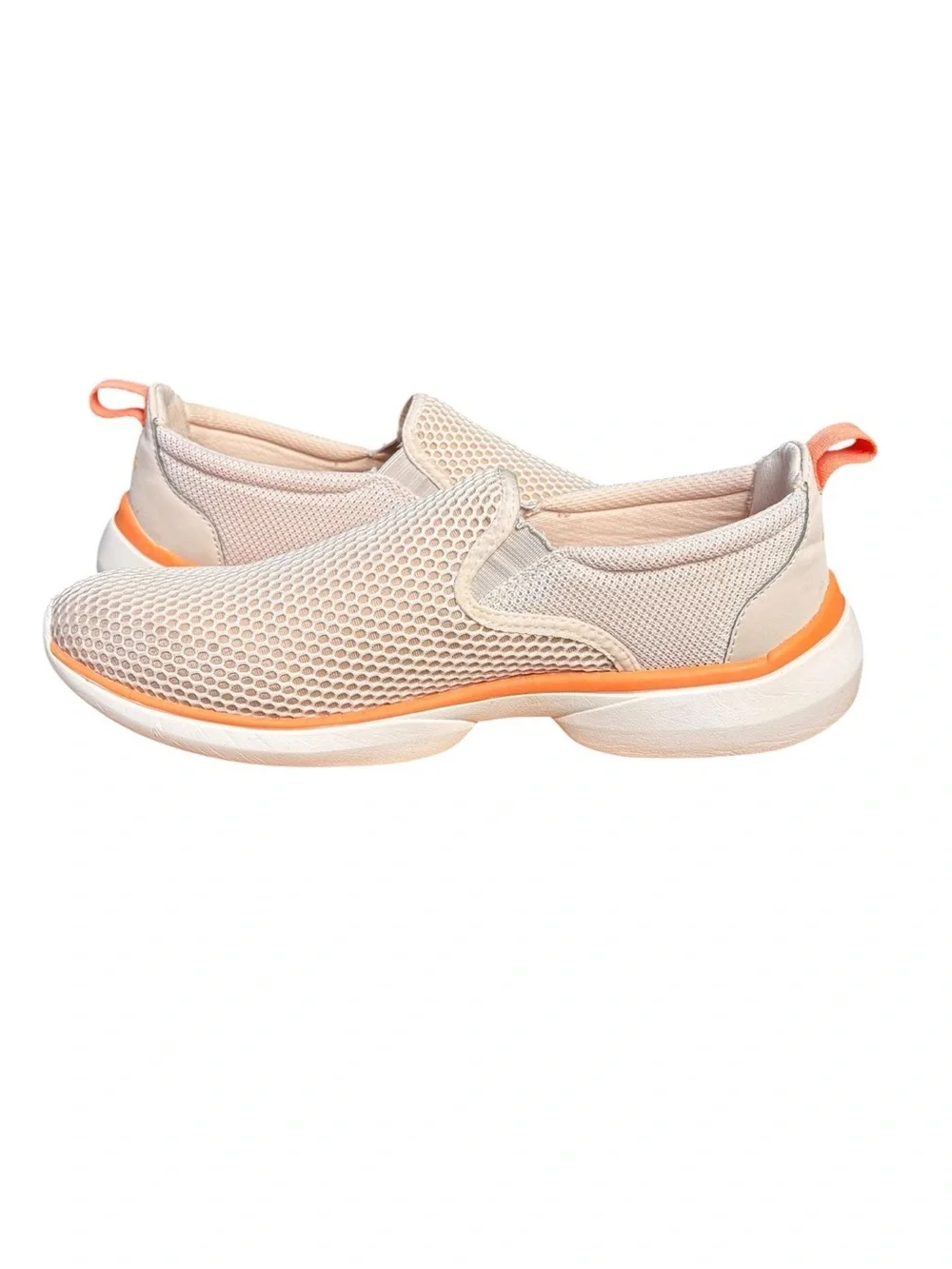 Vionic Vortex Zeta Active Slip-on Sneakers - Cream/Orange Women’s Sz 9